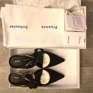 Proenza Schouler grommet pumps mules